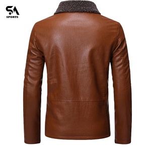 Veste en cuir véritable personnalisée pour hommes vestes de moto sport hiver vestes en cuir pur tissu en cuir manteau d'hiver teint uni - Product Image 2