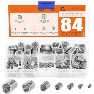 84 cái SUS304 Metric m3m4m5m6m8m10m12 dây chủ đề chèn thép vỏ bọc loại vít sửa chữa tay áo bộ loại - Product Image 2