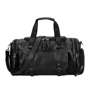 Custom High Quality Fashionable PU Tote Travel Bag Duffle Bag