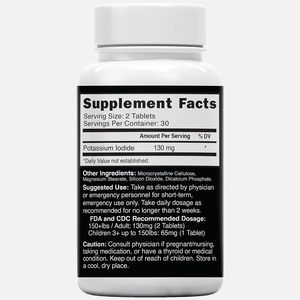 Le compresse di iodio anti-radiazioni di marca personalizzate supportano il supplemento di capsule di ioduro di potassio vegetariano neuromuscolare - Product Image 2