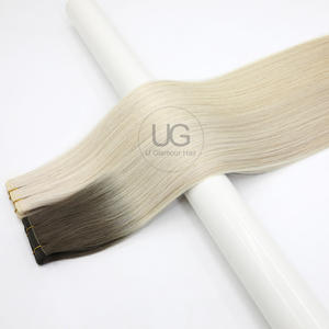 यूग्लैमर सैलून गुणवत्ता टैंगल फ्री शेडिंग मुफ्त फ्लैट वेफ्ट 100% मानव बाल एक्सटेंशन - Product Image 6