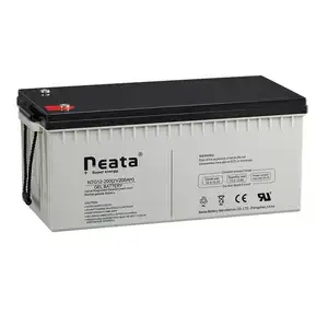 Neata vrgl AGM Pin nhà sản xuất năng lượng mặt trời lưu trữ deey chu kỳ 200 AH Gel Pin điện áp