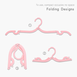 Piegato Gancio di Plastica Gancio Pieghevole del Gancio Spine di Vestiti Lavanderia Prodotti di <span class=keywords><strong>Viaggio</strong></span> Risparmio di Spazio Armadio Cloth Hanger Pieghevole - Product Image 5