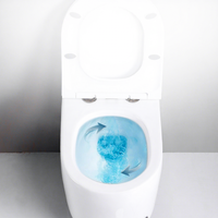 WC intelligent monobloc mural en céramique JM avec réservoir encastré à double chasse réglable, télécommande, siège chauffant et évacuation en S
