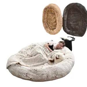 2024 New Luxury High Quality Hot Sales Washable Sleep Tight Ultra Large Giant Memory Foam Human Dog Bed