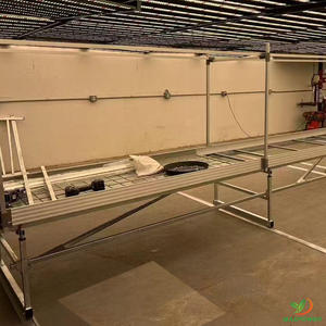 Banc roulant V Track 5x10 4x8, support de table d'inondation personnalisé avec poteaux LED Trellis pour serre agricole, culture en intérieur - Product Image 5