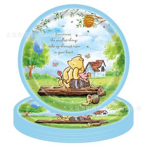 Đồ dùng tiệc sinh nhật hình gấu hoạt hình màu xanh, chủ đề hoạt hình dành cho sự kiện, lễ kỷ niệm, họp mặt của trẻ em - Product Image 3