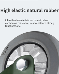 Geräuschlose 4-Zoll-Industriegummi-Lenkrollen Hochleistungsgummi-Lenkräder - Product Image 2