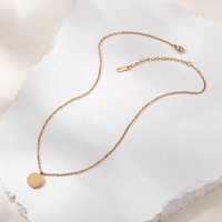 Acier inoxydable argent or rose 18 carats plaqué noir colliers à disque rond nom personnalisé date d'anniversaire texte bijoux collier