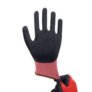 Gants de travail antidérapants secs et humides avec logo personnalisé rouge et noir, paume en caoutchouc, gants de sécurité pour homme et femme, mécanicien, construction - Product Image 2