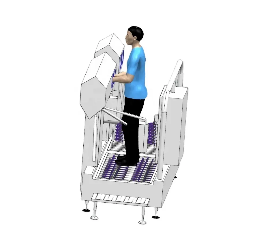 靴底洗浄機-靴洗浄機-エアシャワー靴洗浄 -- SoleMateシリーズ入口汚染制御システム