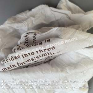 ผ้าเช็ดทำความสะอาดสีขาวพิมพ์ลาย ราคาประหยัด ผ้าฝ้ายคุณภาพสูง ผ้าเช็ดทำความสะอาดอุตสาหกรรม ผ้าเช็ดทำความสะอาดผ้าฝ้ายสีขาว - Product Image 4