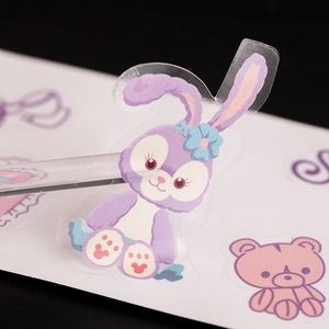 Autocollant personnalisé transparent imperméable imprimé sur mesure pour clavier, jouet, réfrigérateur, découpé à la forme, motif dessin animé - Product Image 1
