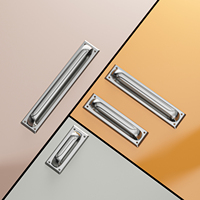 Poignées de porte de placard DOOROOM H59 en laiton chromé, style Bauhaus, poignées de tiroir modernes pour meubles