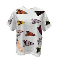 T-shirt en tricot à sequins avec logo personnalisé, 100 % coton biologique, anti-boulochage, broderie scintillante, patch à sequins pour femme