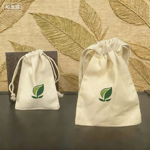 Wholesale Custom Size Eco Friendly Recycled <strong>Plain</strong> Printed Big Cotton Tote <strong>Canvas</strong> Pouch Drawstrings Dust Bags With Rope Logo - Product Image 3