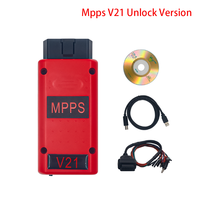 MPPS V21 Desbloqueado Rojo MAIN Tricore Multiboot OBD2 V18 con Cable de Conexión, Herramienta de Programación de Automóviles