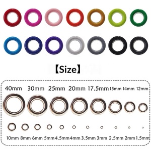 Œillets et passants métalliques ronds en acier inoxydable plaqué et épaissi, en stock usine, pour sacs, vêtements, chaussures, chapeaux et bannières - Product Image 4