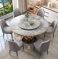 Table à manger moderne de luxe, base en acier inoxydable, plateau en marbre, matériau en verre, meubles pour la maison, l'hôtel, la villa, le salon, la cuisine, la salle à manger