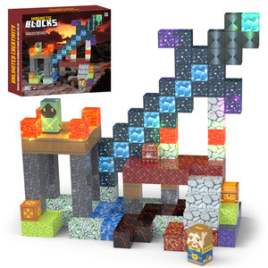 Blocs de construction magnétiques de 2 cm avec lumières, jouets STEM Montessori, <span class=keywords><strong>cubes</strong></span> d'empilage sensoriels pour <span class=keywords><strong>les</strong></span> enfants de 3 ans et plus, cadeau pour <span class=keywords><strong>les</strong></span> tout-petits - Product Image 1