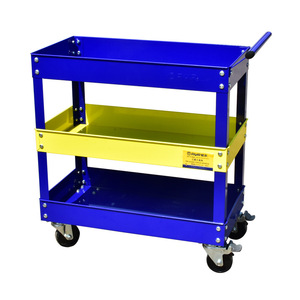 Three Tier Metal Mobile Tool Cart With Push Handle For Auto Repair And Maintenance 730X380X660 Mm Rolling Parts Rack - Product Image 3