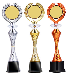 Customizable Gold Paint Plastic Trophy Student Abacus Award Handmade Plastic Crafts