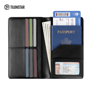 TILONSTAR TPW100P personnalisation de taille personnalisée porte-passeport en cuir véritable portefeuille blocage RFID étui de couverture de passeport - Product Image 5