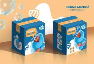 เครื่องยิงฟองอากาศอัตโนมัติรูปปลาวาฬของเล่นกลางแจ้งเครื่องยิงฟองสบู่พร้อม2000 + ฟองต่อนาทีและ2โหมดสำหรับเด็ก - Product Image 5