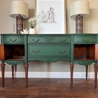 Meuble de rangement d'entrée en chêne massif français réglable, style rétro américain sculpté, table d'appoint, cloison de couloir, mobilier de maison