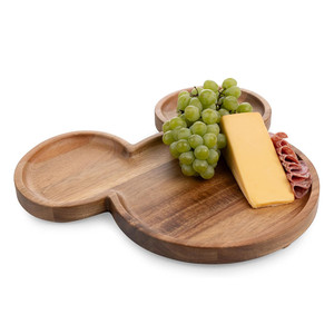 Plateau de service décoratif en bois d'acacia <span class=keywords><strong>Mickey</strong></span> Mouse avec rainure, design unique et personnalisé - Product Image 1