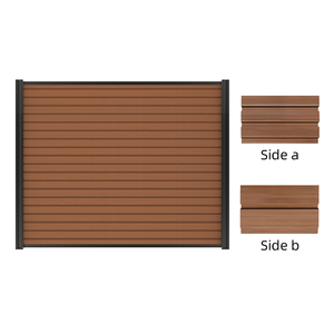 Clôture de jardin moderne étanche et anticorrosion en composite bois-plastique sans peinture pour l'extérieur pour la rénovation de la cour avant - Product Image 6