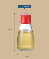 Bouteille en verre personnalisée de 200 ml pour huile d'olive et vinaigre, distributeur de sirop de café avec bec verseur lesté et bouchon à vis – Vente en gros