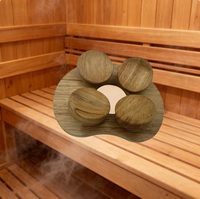 Oreiller de sauna en bois massif moderne en hemlock pour salles de sauna à vapeur sèche et humide - Marque GYDACO