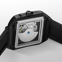 Fournisseur de montres automatiques OEM à prix compétitif, fabricant de montres mécaniques squelette de luxe en caoutchouc pour hommes FW-6370
