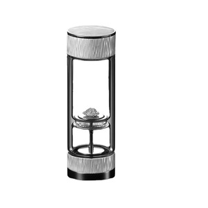 Double Walled Glass Tea Cup With Infuser Portable For Car Office Gift - Product Image 5