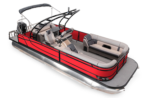 2025 Customized Luxury Aluminum Hull Sport <b>Yacht</b> New Design Tritoon Pontoon Boat Console Engine Boat - Product Image 4