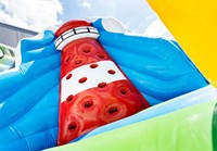 Ciudad de Diversión Inflable Comercial con Temática Oceánica, Castillo Inflable Grande de PVC, Parque de Atracciones Inflable para Niños para Alquiler