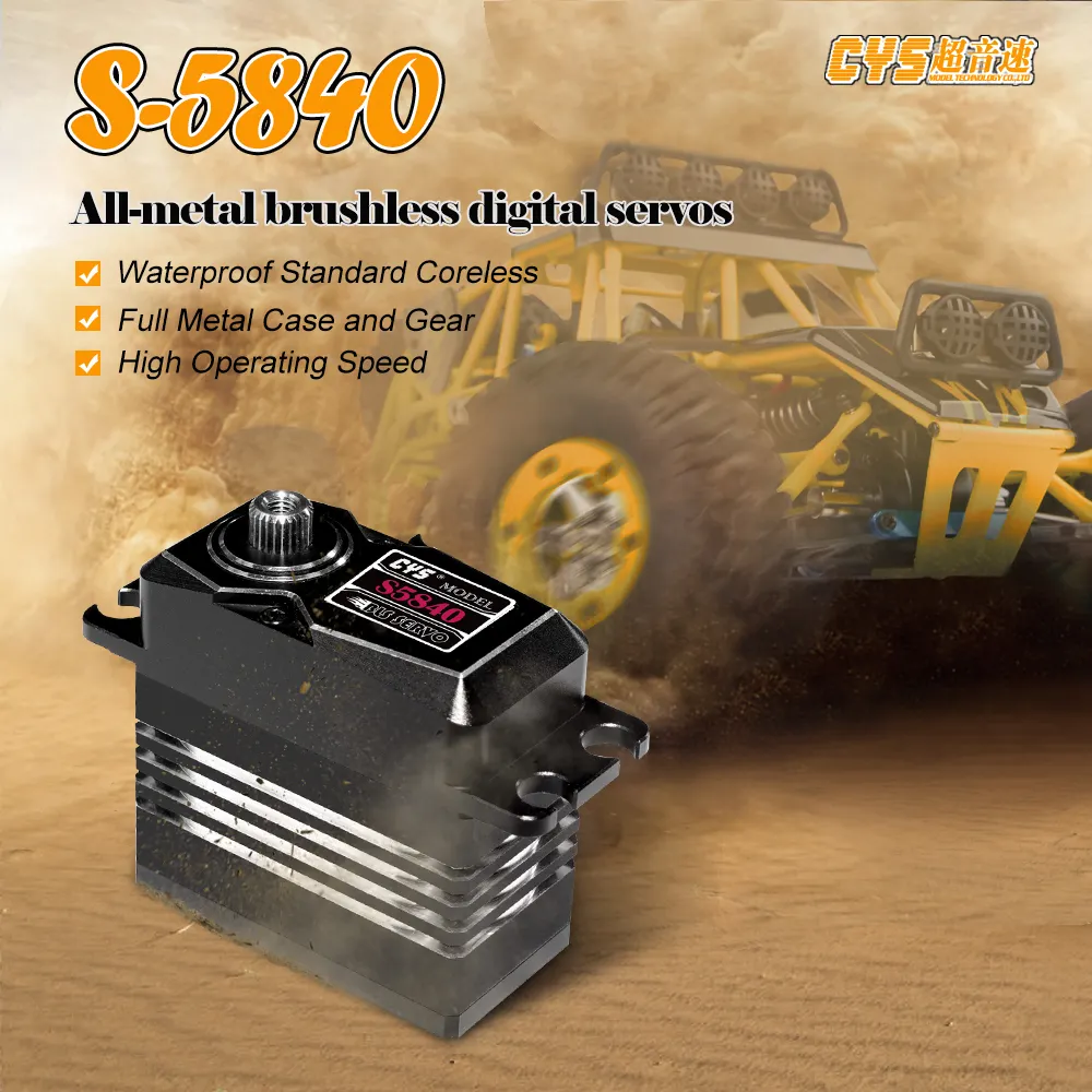 Produk baru CYS-BLS5840 motor tanpa sikat servo rc semua logam kecepatan lebih baik kinerja dengan 41kg Torsi digital servo rc