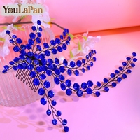 YouLaPan Peigne à cheveux élégant gothique en résine et strass, fait main, exquis, pour mariages, banquets, danses, soirées, YXA231