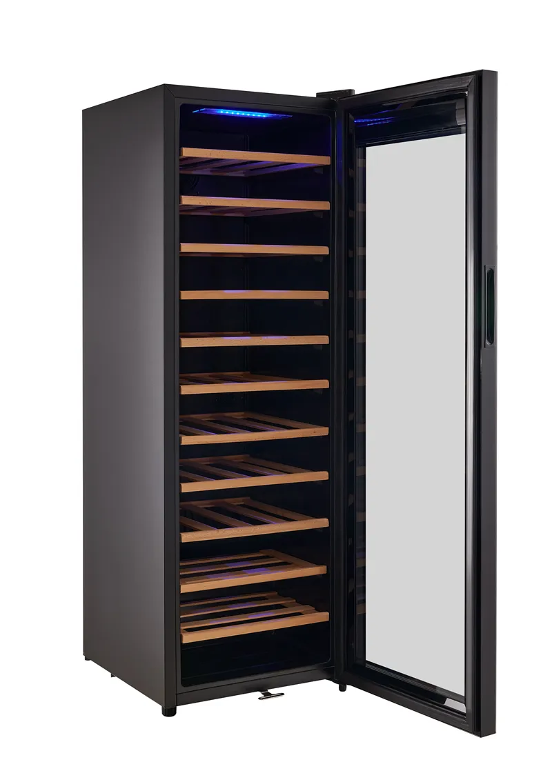 138L Restaurant Wine Refrigerator 46 Bottles Tall Vino Champagne Beer Beverage Cooler With Compressor Fan Cooling System