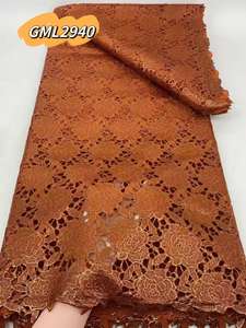 2025 Cordón de guipur Soluble en agua tela de encaje multicolor Rosa tela bordada Venta caliente encaje africano para mujeres vestidos de fiesta - Product Image 4