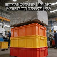 Boîtes de stockage en plastique empilables recyclables de haute qualité, anti-poussière, anti-humidité, étanches, pour entrepôt