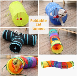 Vente en gros Coloré Pliable Chat Trou Nid Roulant <span class=keywords><strong>Dragon</strong></span> Tunnel Jouer Chat Jouet Pet Fournitures avec Balle Type - Product Image 5
