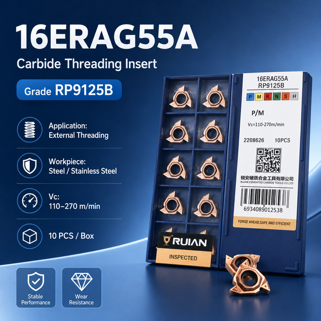 Top Quality 16ERAG55A 16IR 2.0ISO 1.5ISO CNC Thread Turning Milling Insert Turning Thread Tools