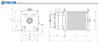 Machine à entraînement positif pour ascenseur, modèle Mona 320, V=220V/380V, charge 600-1000kg, IP41, poulie D=320mm, rapport de câblage 1:1