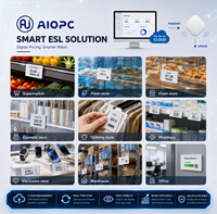 Afficheur numérique LCD, étiquette de prix électronique avec BLE et plateforme RDM basée sur le cloud pour système de solution API ERP POS de supermarché