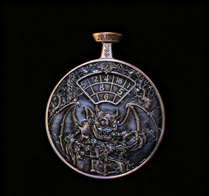 Meilleures ventes d'usine : Dés à double face en métal, dés à spinner Cthulhu couleur unie pour les joueurs de jeux de rôle sur table <span class=keywords><strong>5e</strong></span> - Product Image 3