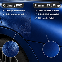 Film de protection de voiture en TPU PPF nacré à changement de couleur 7,5 mil : Haute résilience, auto-réparant et anti-rayures