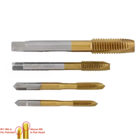 YG 1 pièce M14-M24 HSS Robinet à tarauder à spirale à rainures droites, revêtement en étain, norme ISO, avec tailles incluses