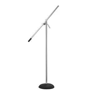 Universele Microfoon Stand, Heavy Iron Base Verstelbare Black MIC Stand met Grote Grootte Microfoon Clip